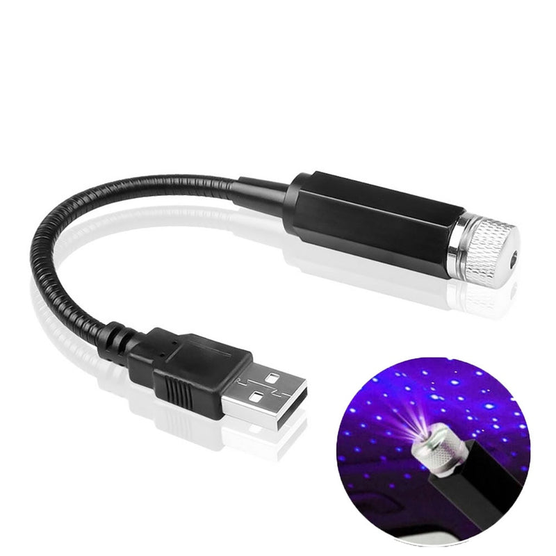 Lâmpada Decorativa de Carro USB com Projetor de Luz Estrelada