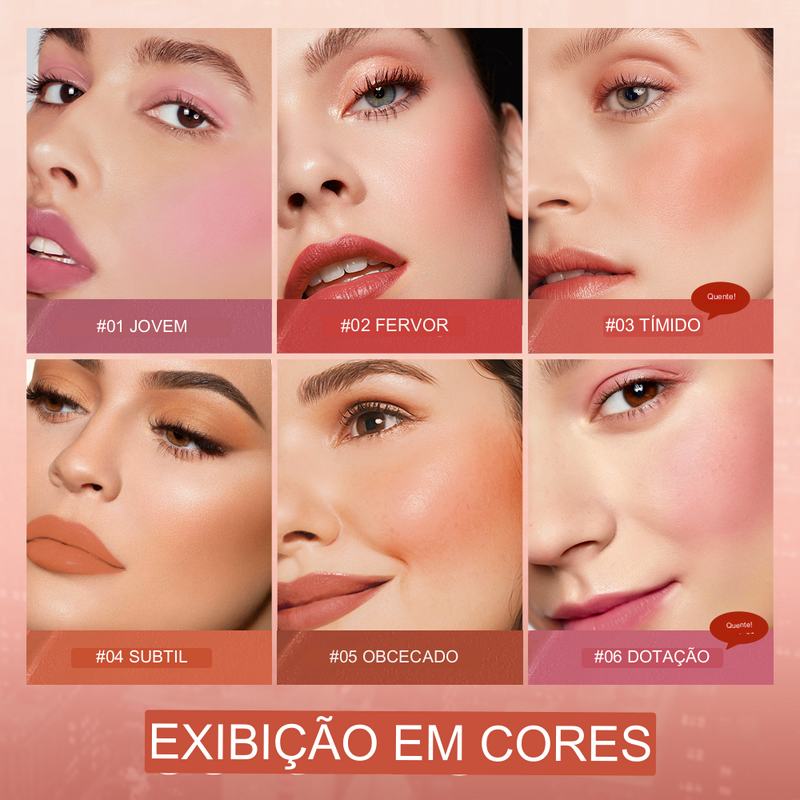 O.TWO.O Batom Blush Stick 3 em 1: Tonalizante de Olhos, Bochechas e Lábios - à Prova D'Água