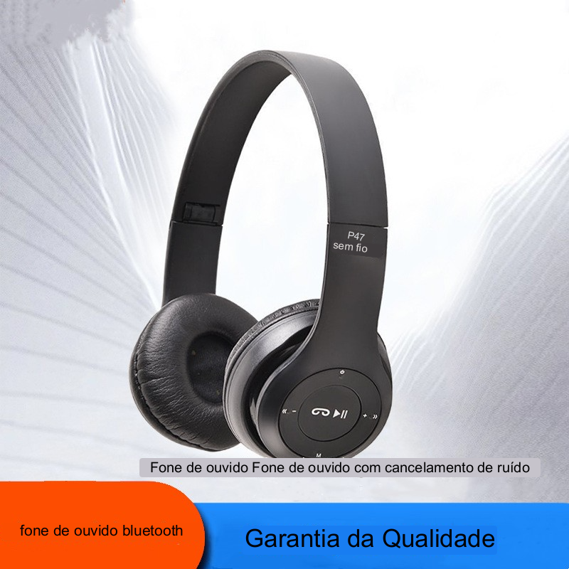 Fone de ouvido sem fio estéreo P47 Bluetooth